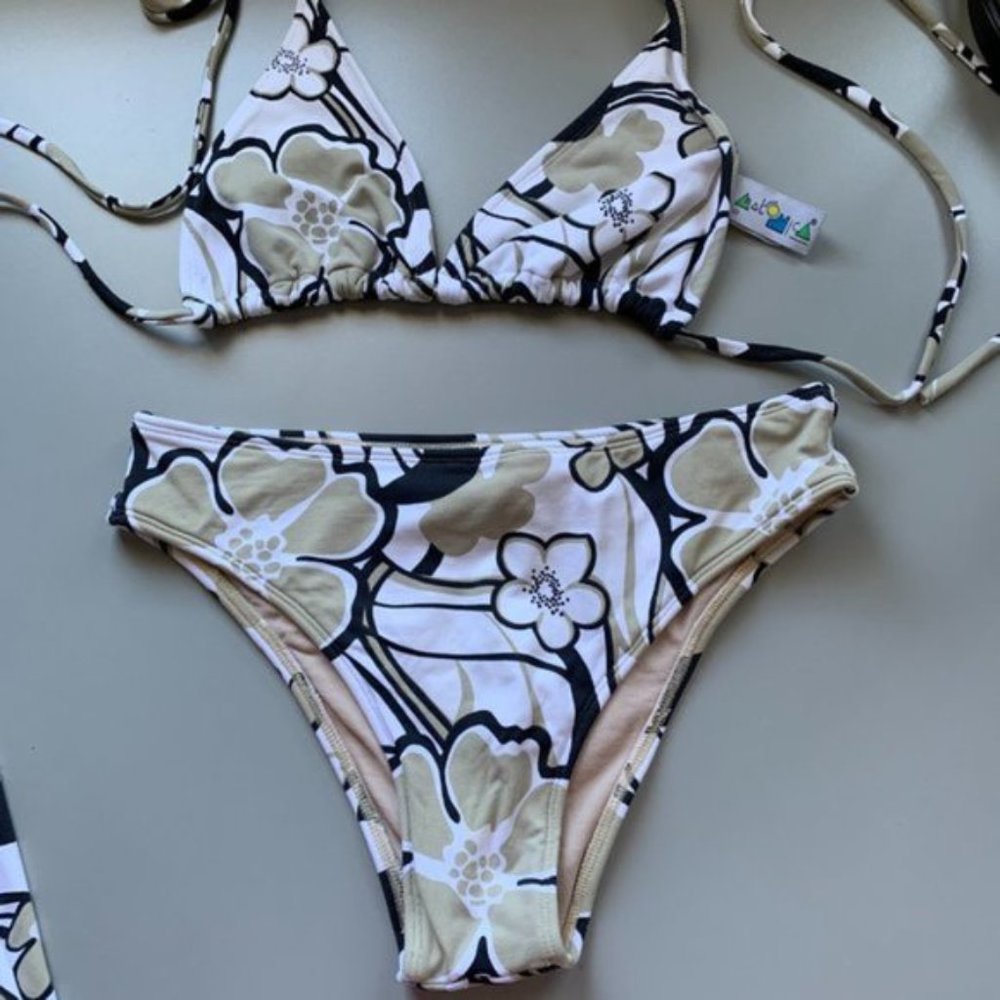 Tie Back Halter Bikini and Matching Cover Up Dress - Picture 2 of 6
